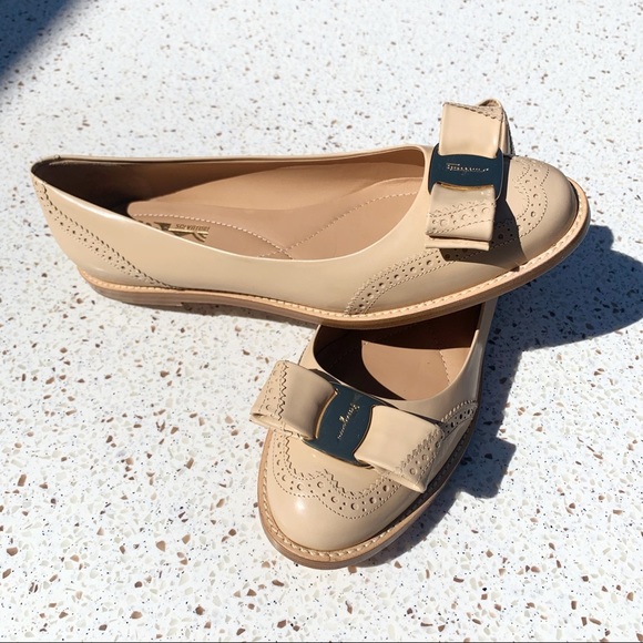 NIB Authentic Salvatore Ferragamo Tolina Bow Flats - Picture 2 of 5